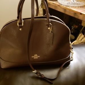 Coach brown leather Quinn satchel bag